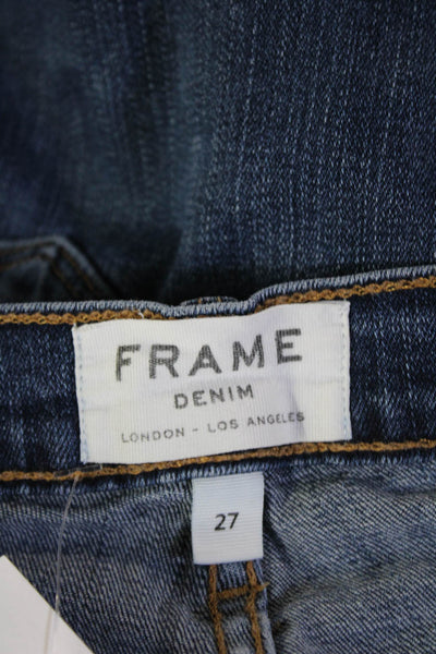 Frame Denim Women Dark Blue Ankle Skinny Mid Rise Jeans Size 27