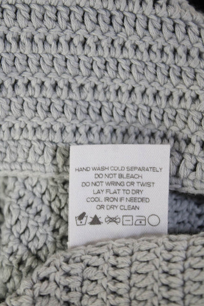 Intermix Women Gray Cotton Mock Neck Sleeveless Tank Boho Size PS