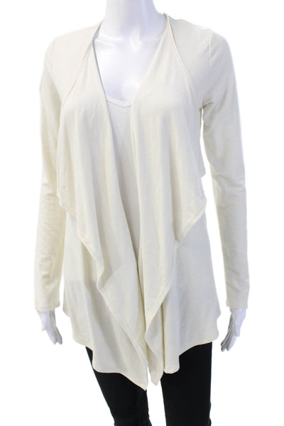 Velvet for Calypso St. Barth Women Petites V-Neck Long Sleeve Top Beige Size S