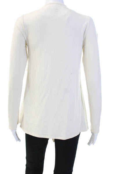 Velvet for Calypso St. Barth Women Petites V-Neck Long Sleeve Top Beige Size S