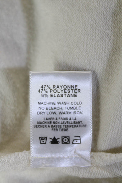 Velvet for Calypso St. Barth Women Petites V-Neck Long Sleeve Top Beige Size S