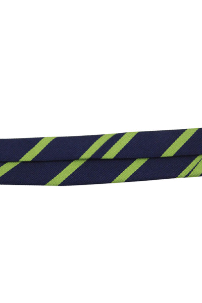 J Crew Mens Silk Striped Colorblock Tie Navy Blue