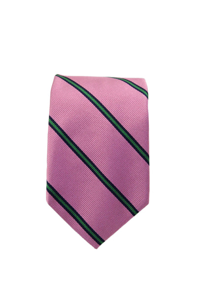 J Crew Mens Silk Lined Striped Printed Classic Tie Pink