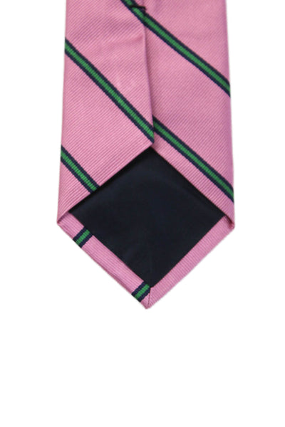 J Crew Mens Silk Lined Striped Printed Classic Tie Pink