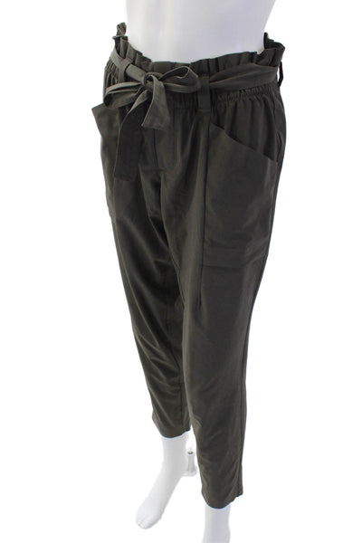 Athleta Womens Paperbag Ankle Pants Dark Gray Size 2