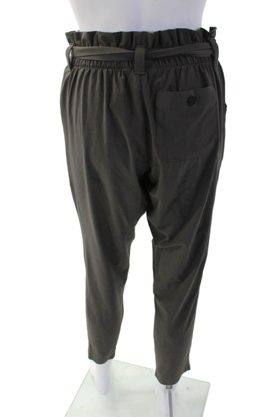Athleta Womens Paperbag Ankle Pants Dark Gray Size 2