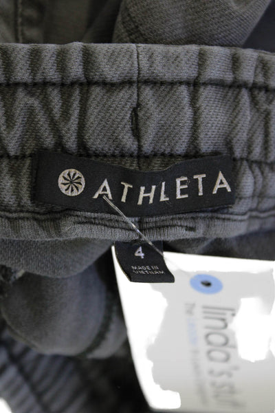 Athleta Womens Dark Gray Jogger Sweatpants Drawstring Size 4