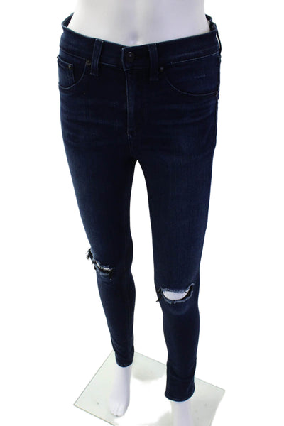 Rag & Bone Womens Dark Blue Skinny Ankle Jeans Size 25