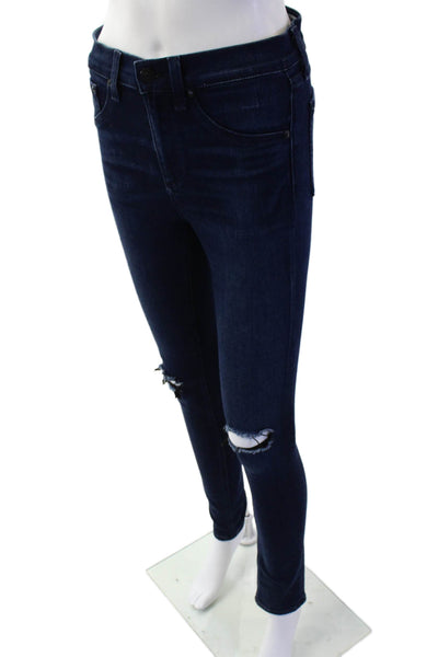 Rag & Bone Womens Dark Blue Skinny Ankle Jeans Size 25