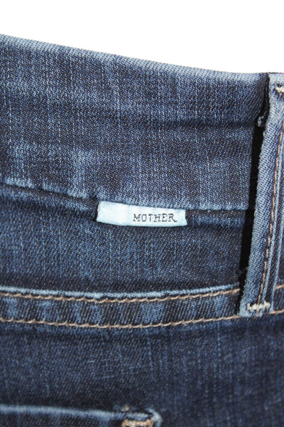 Mother Women Skinny Ankle Dark Blue Jeans Low Rise Size 26