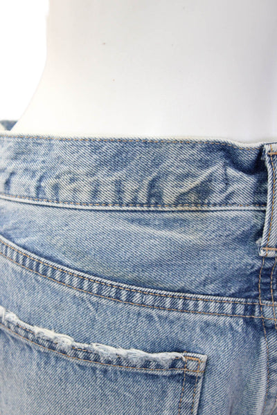 Moussy Women Boyfriend Cropped Light Blue Jeans Size 28