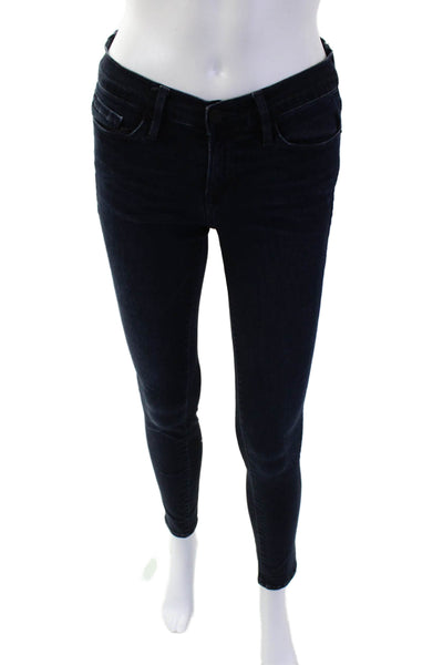 Frame Denim Women Ankle Skinny Jeans Dark Blue Size 26