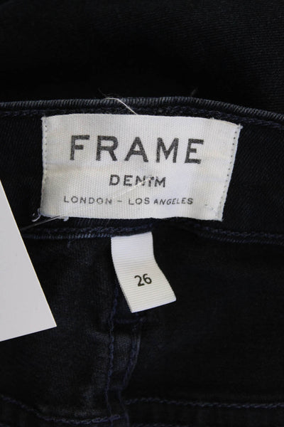 Frame Denim Women Ankle Skinny Jeans Dark Blue Size 26