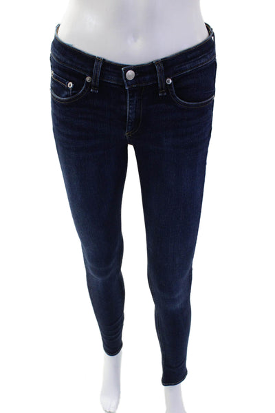 Rag & Bone Women Skinny Ankle Jeans Dark Blue Size 26