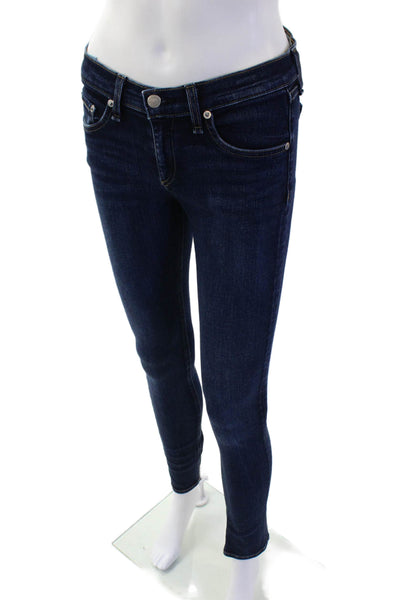 Rag & Bone Women Skinny Ankle Jeans Dark Blue Size 26
