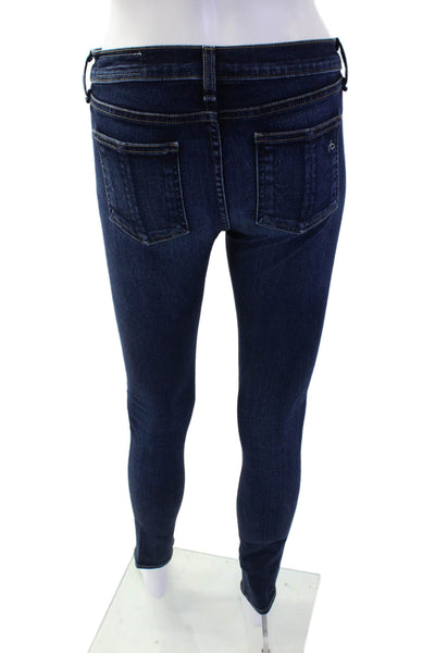 Rag & Bone Women Skinny Ankle Jeans Dark Blue Size 26
