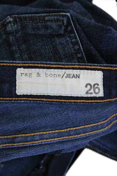 Rag & Bone Women Skinny Ankle Jeans Dark Blue Size 26