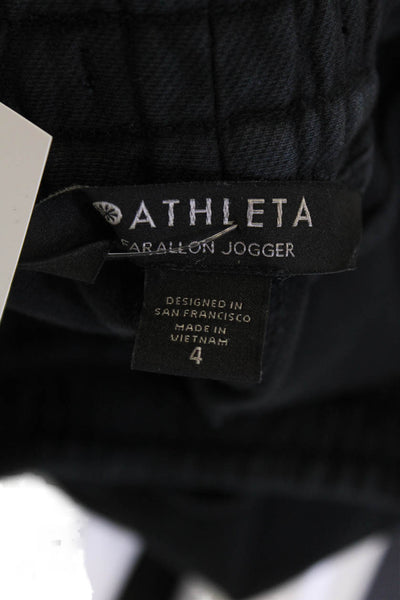 Athleta Women Black Drawstring Jogger Pants Size 4