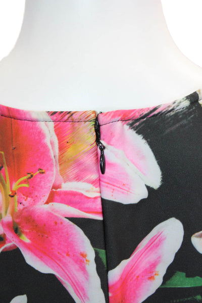 Jonathan Cohen Women Bodycon Floral Crew Neck Long Sleeve Mid-Calf Dress Size XL