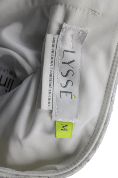 Lysse Women Cropped Dress Pants Gray Size M
