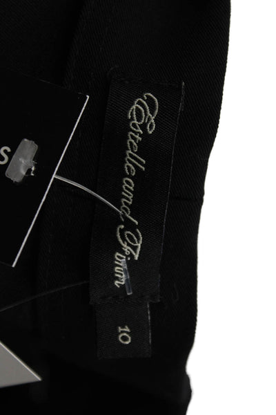 Estelle & Finn, Womens Ankle Dress Pants Black Zip Size 10