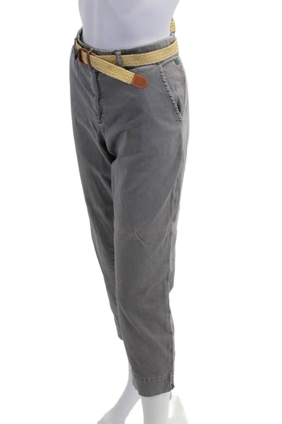 Pilcro & Letterpress Anthropologie Unisex Gray Cropped Chino Pants Size 32