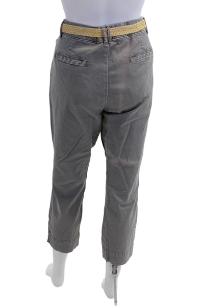 Pilcro & Letterpress Anthropologie Unisex Gray Cropped Chino Pants Size 32