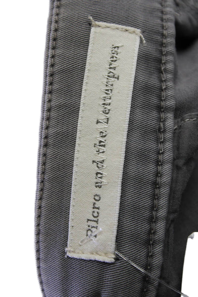 Pilcro & Letterpress Anthropologie Unisex Gray Cropped Chino Pants Size 32