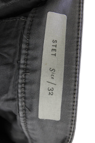 Pilcro & Letterpress Anthropologie Unisex Gray Cropped Chino Pants Size 32