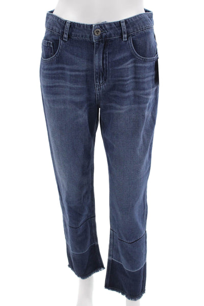 Bella Dahl Women Cropped Straight Dark Blue Jeans Size 25