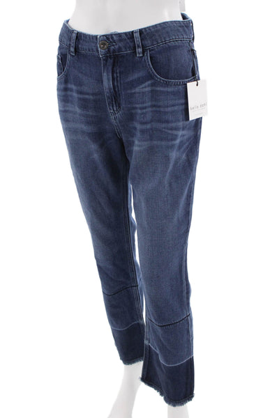 Bella Dahl Women Cropped Straight Dark Blue Jeans Size 25
