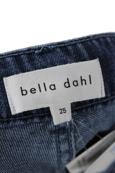 Bella Dahl Women Cropped Straight Dark Blue Jeans Size 25