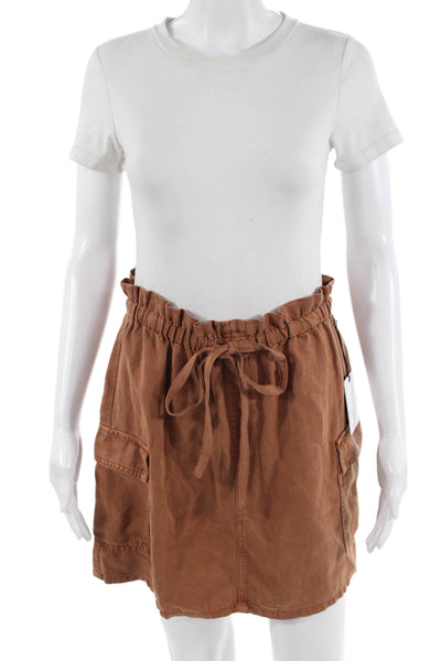 Bella Dahl Women Cargo Mini Skirt Brown Size S