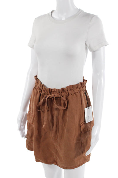Bella Dahl Women Cargo Mini Skirt Brown Size S