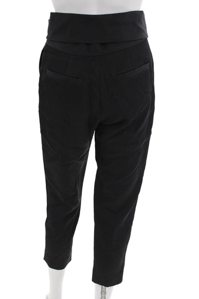 IRO Womens Black Paperbag Cropped Ankle Dress Pants Size 34