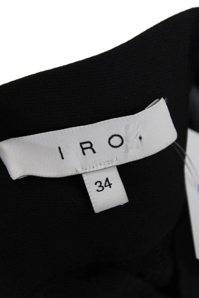 IRO Womens Black Paperbag Cropped Ankle Dress Pants Size 34