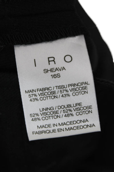 IRO Womens Black Paperbag Cropped Ankle Dress Pants Size 34