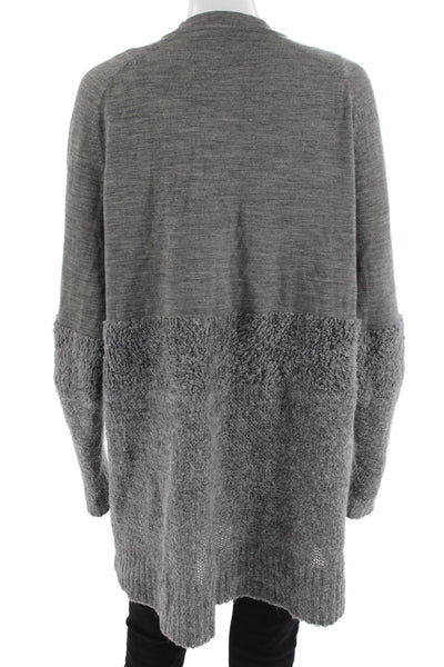 Tibi Unisex Cardigan Gray V-Neck Long Sleeve Size S