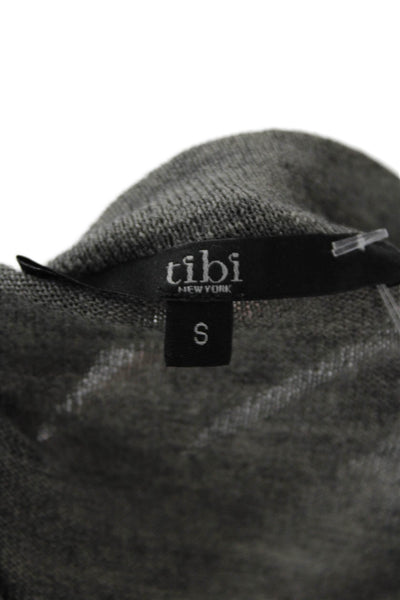 Tibi Unisex Cardigan Gray V-Neck Long Sleeve Size S