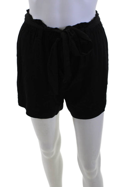 Bella Dahl Unisex Black EcoVero Drawstring Solid Beach Shorts Size XS