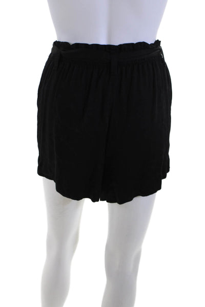 Bella Dahl Unisex Black EcoVero Drawstring Solid Beach Shorts Size XS