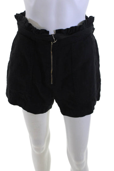 Bella Dahl Unisex Black Linen Bohemian Shorts Size 27