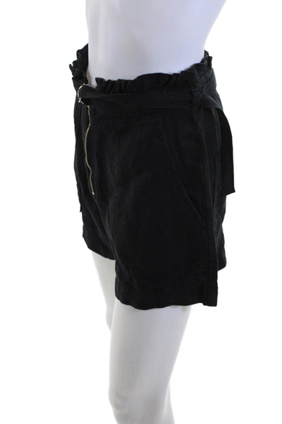 Bella Dahl Unisex Black Linen Bohemian Shorts Size 27