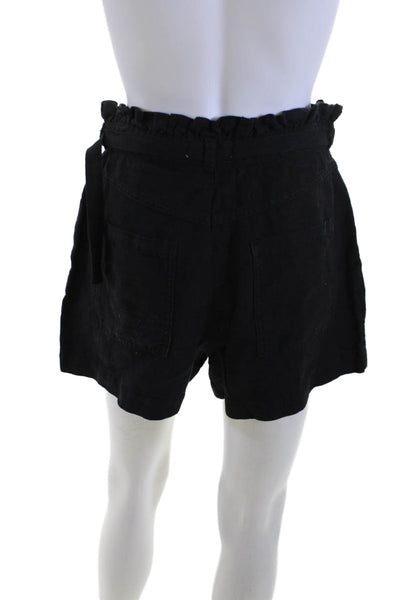 Bella Dahl Unisex Black Linen Bohemian Shorts Size 27