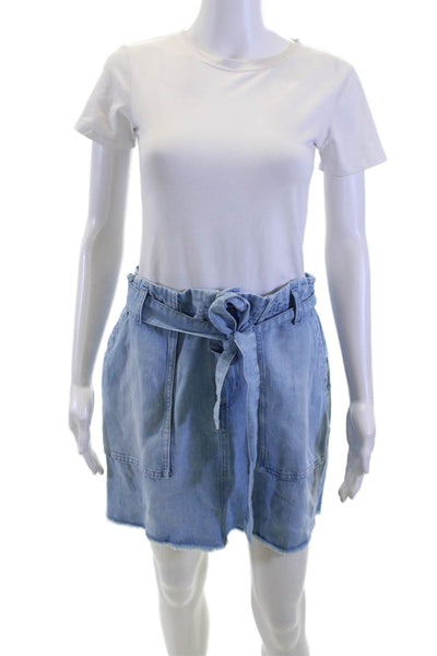 Bella Dahl Women Light Blue Mini Wrap Skirt Size 30