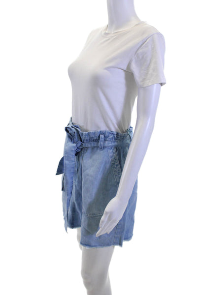 Bella Dahl Women Light Blue Mini Wrap Skirt Size 30