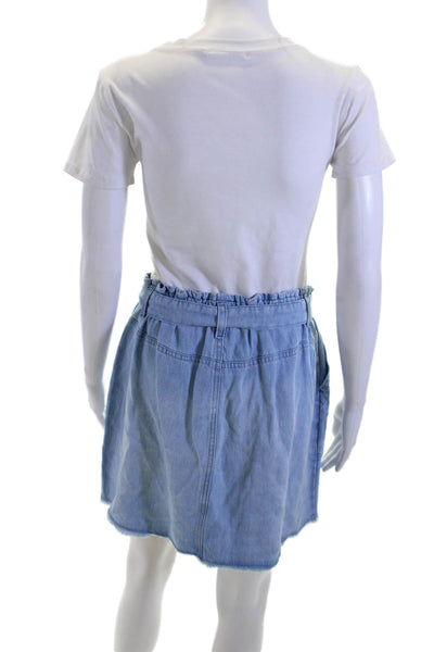 Bella Dahl Women Light Blue Mini Wrap Skirt Size 30