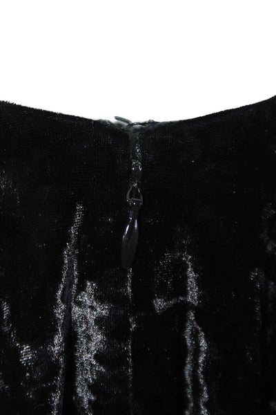 Caroline Constas Women Black Long Sleeve Solid Blouse Polyester Spandex Size XS