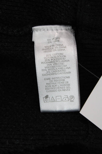 Michael Kors, Mens Black Full Zip Cardigan High Neck Long Sleeve Size L