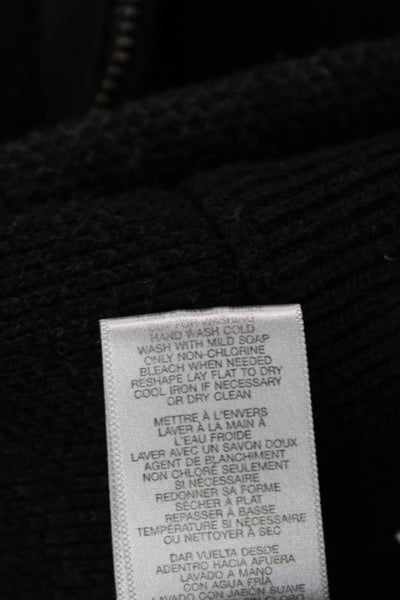 Michael Kors, Mens Black Full Zip Cardigan High Neck Long Sleeve Size L